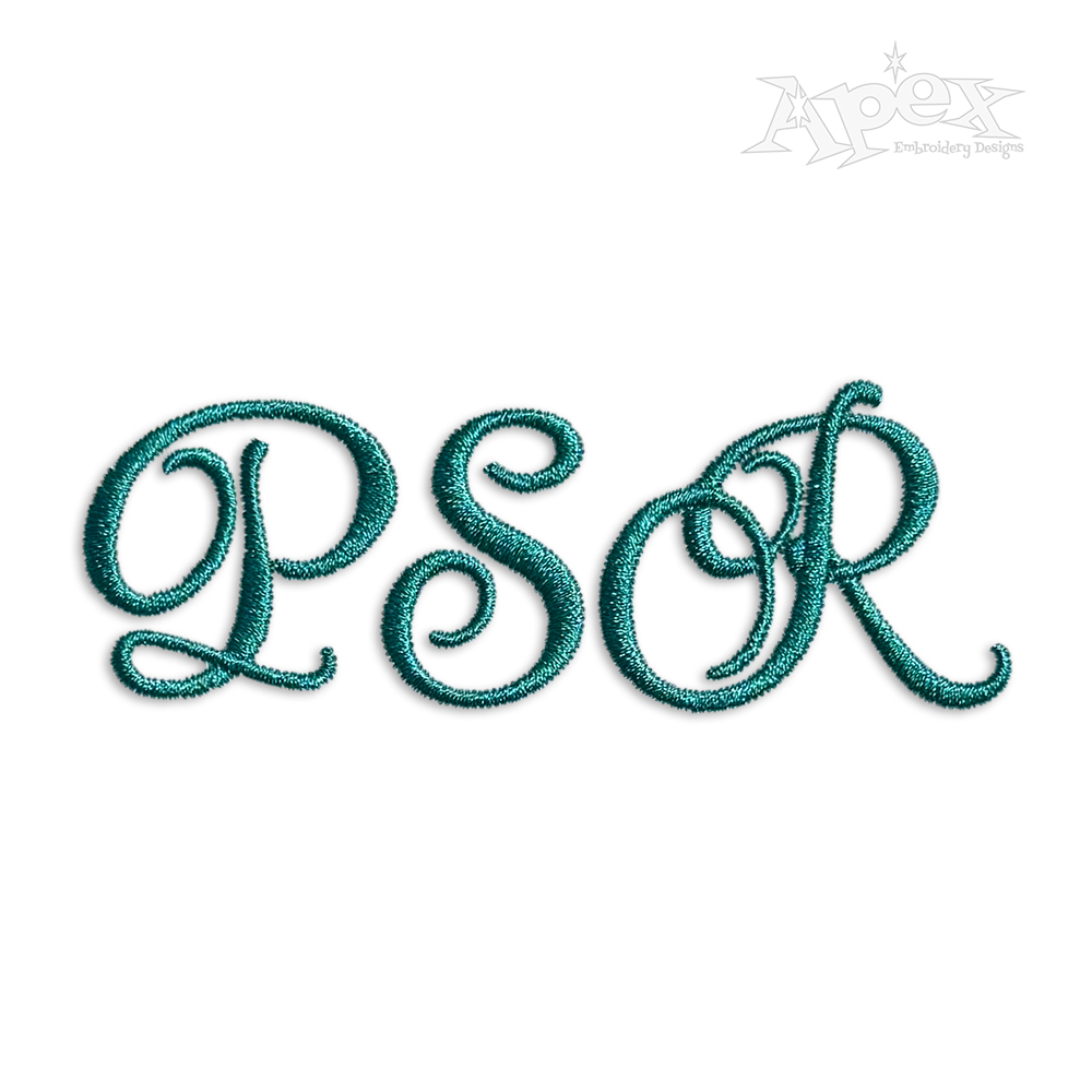 Miami Script Machine Embroidery Font by Apex Designs