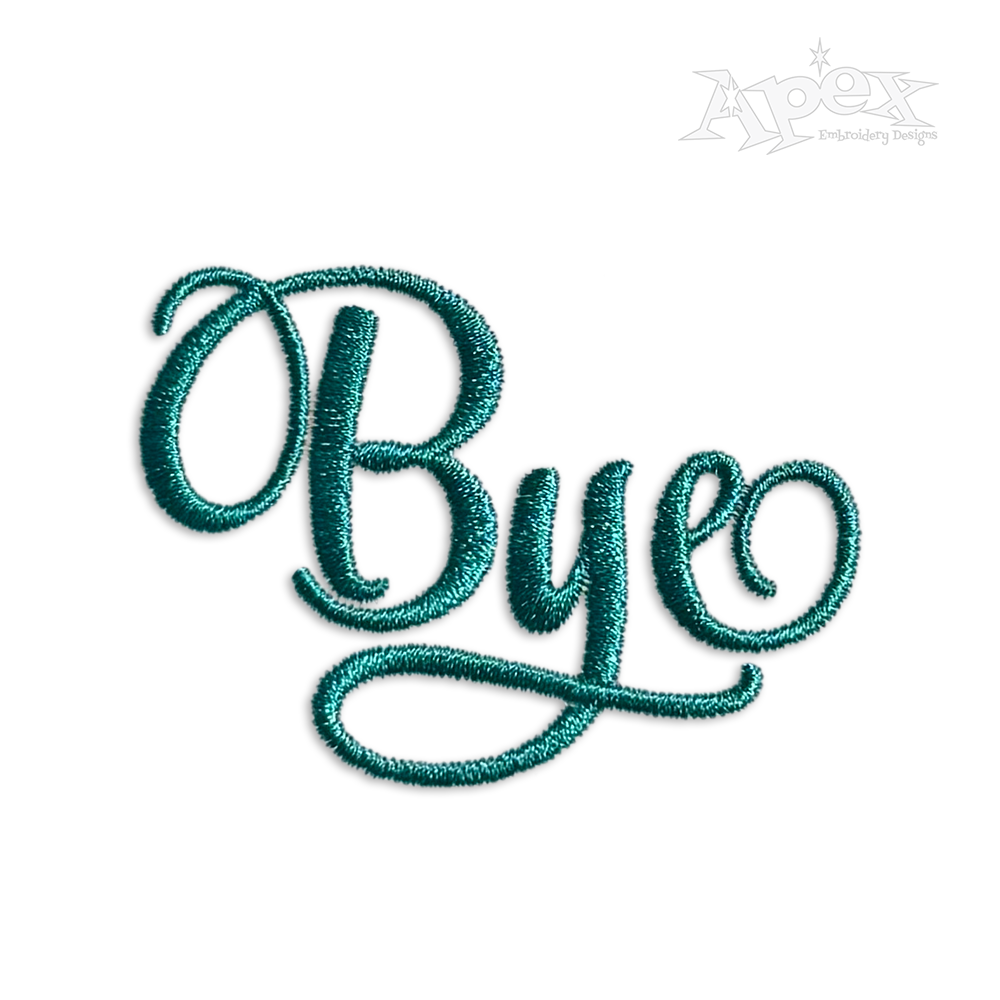 Miami Script Machine Embroidery Font by Apex