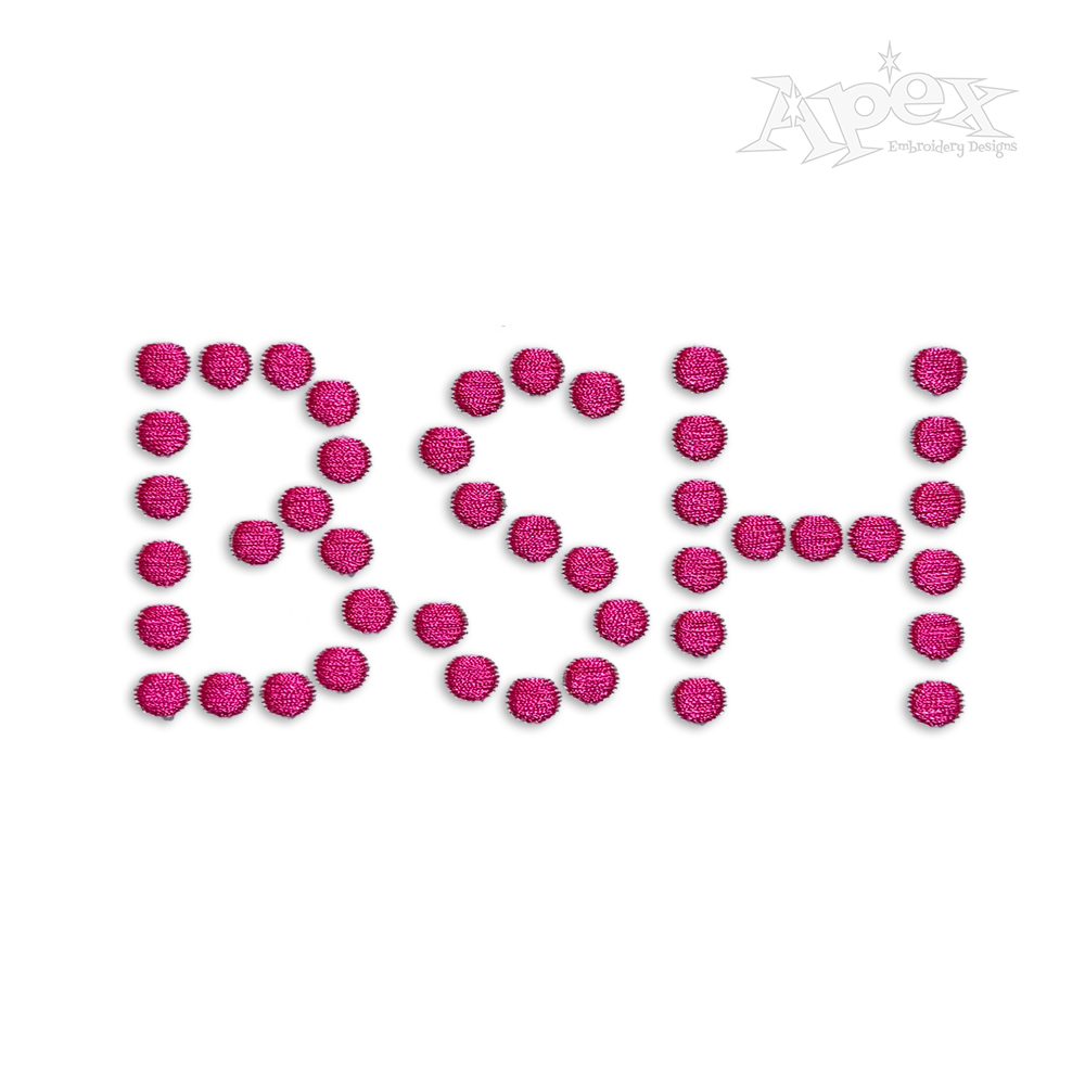 Dot Alphabet Embroidery Font by Apex Design