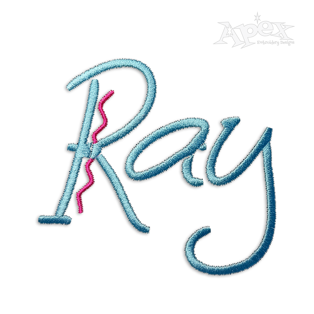 Swirl Fun 2-Color Embroidery Font by Apex Designs