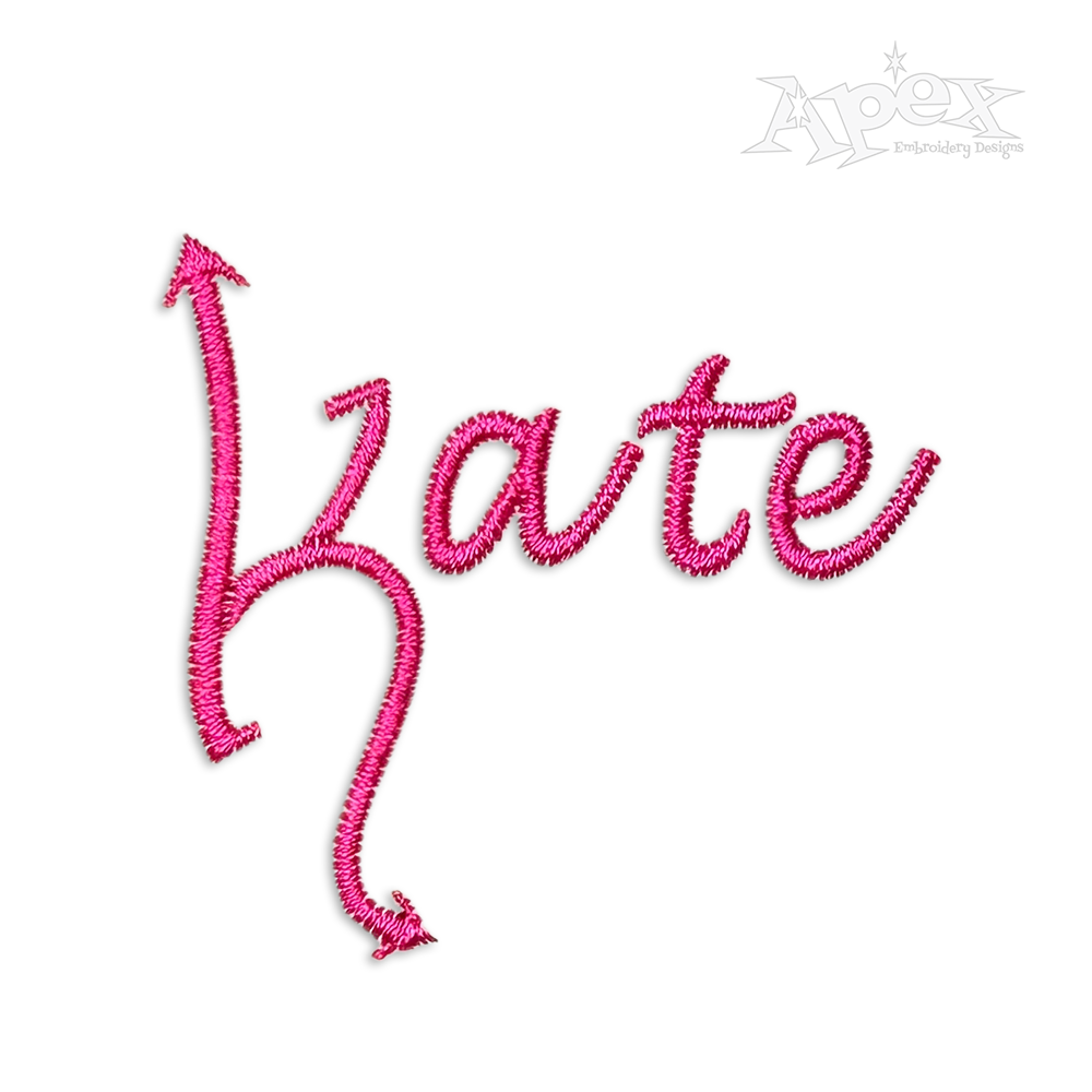 Devil Tail Halloween Machine Embroidery Font Design by Apex Designs