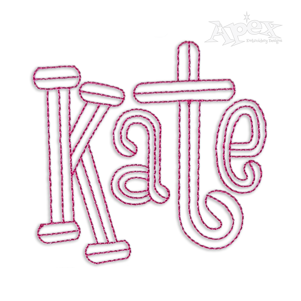 Boyz R Gross Sketch Embroidery Font by Apex Design