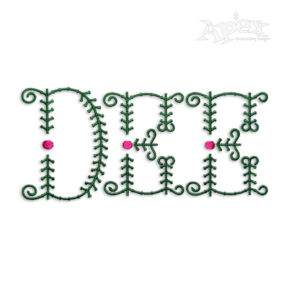 Stitch 2-Color Monogram Machine Embroidery Font by Apex Designs