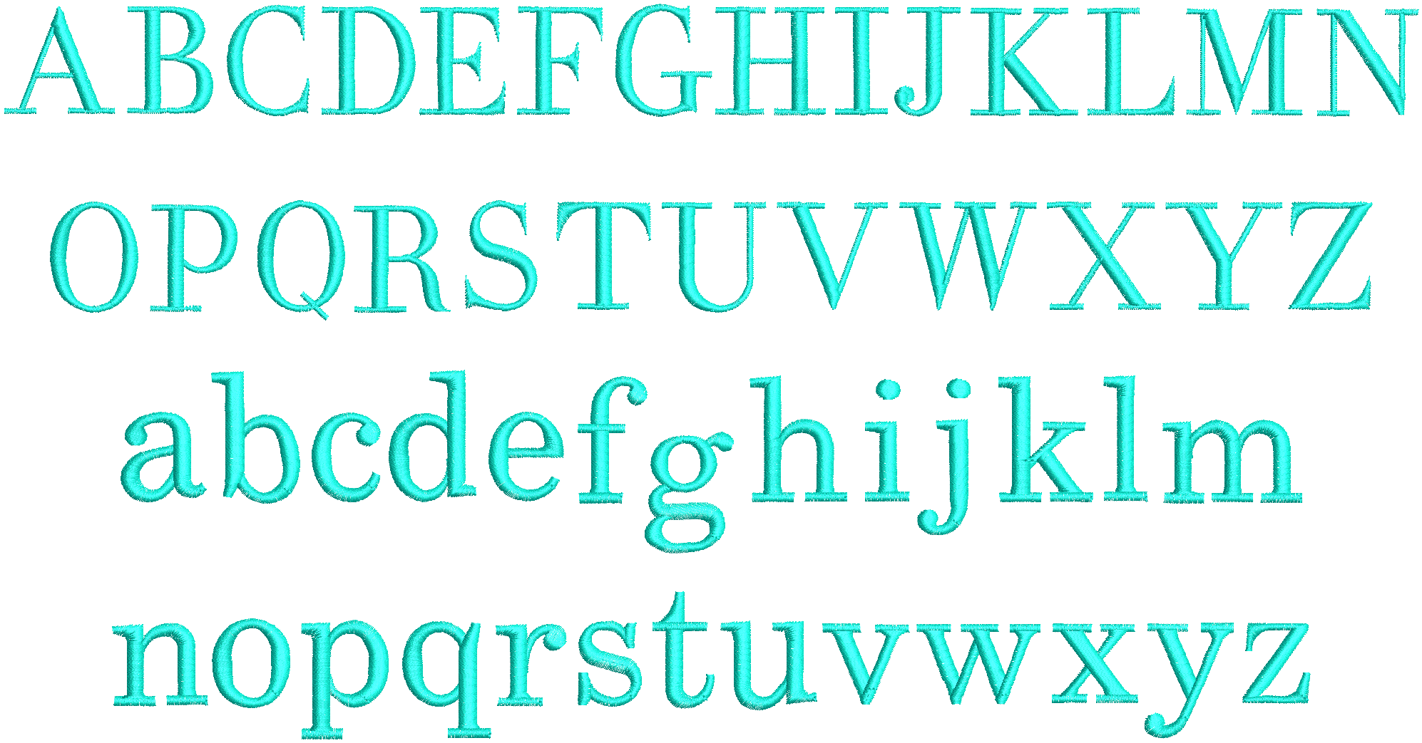 Times True Embroidery Font