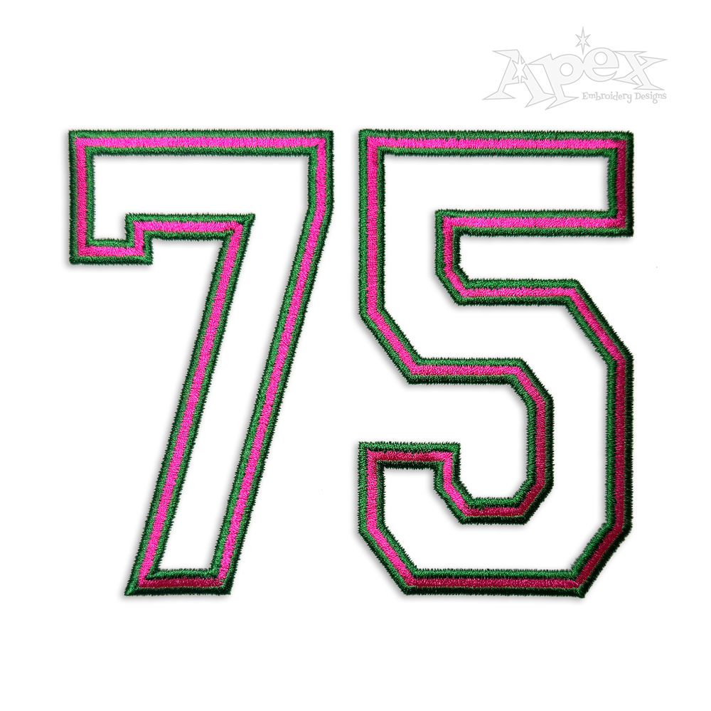 Sport Block Applique Machine Embroidery Fonts - Apex