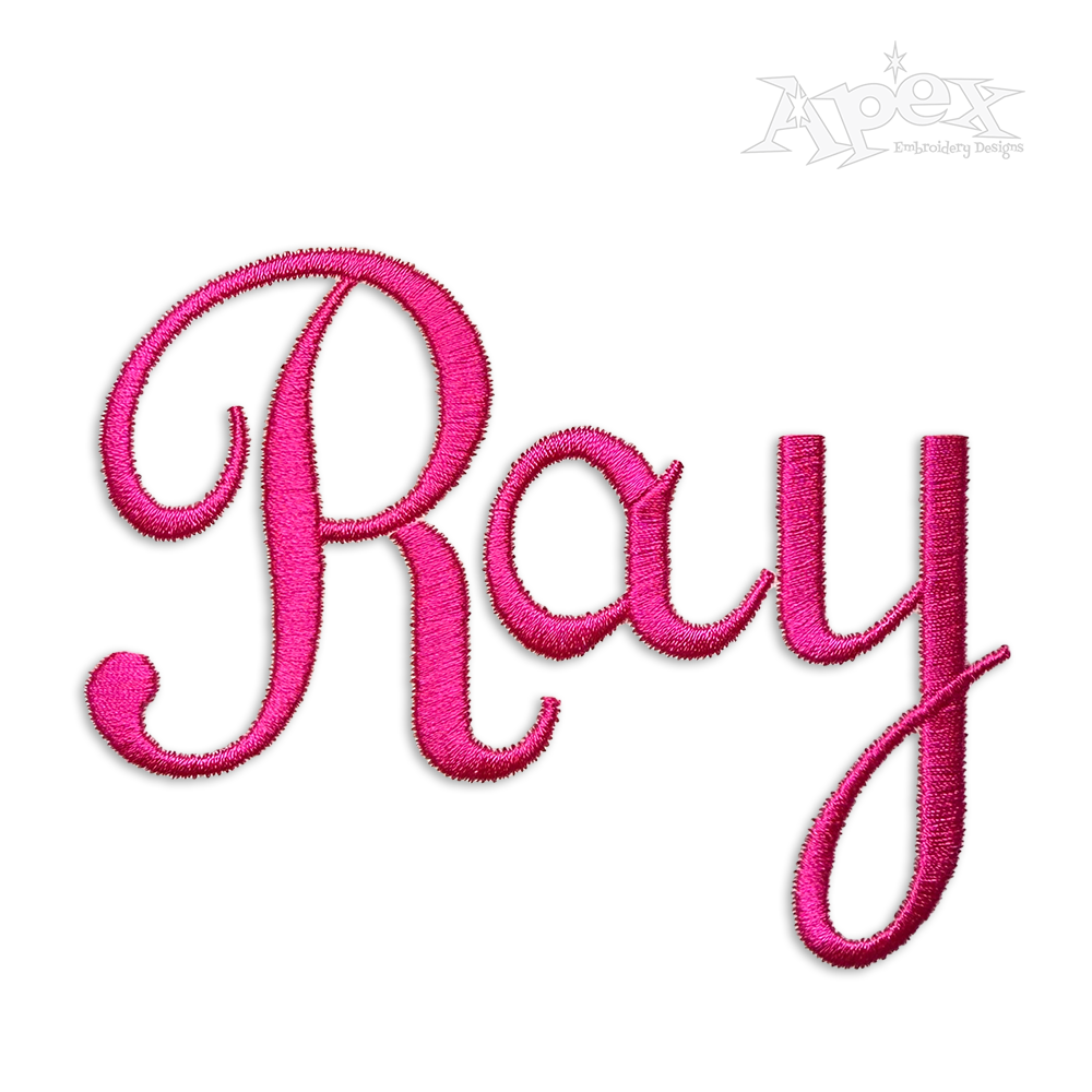 Southern Script Machine Embroidery Font by Apex Designs