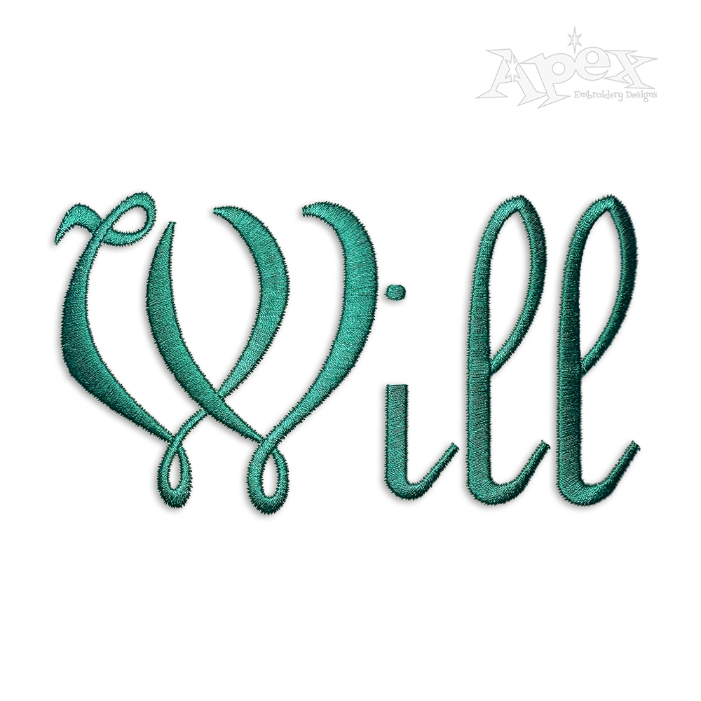 Southern Script Machine Embroidery Font by Apex Design Letters