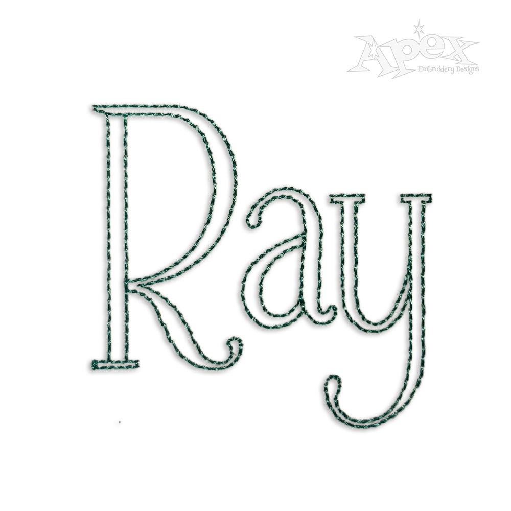 Bean Run Stitch Machine Embroidery Font by Apex