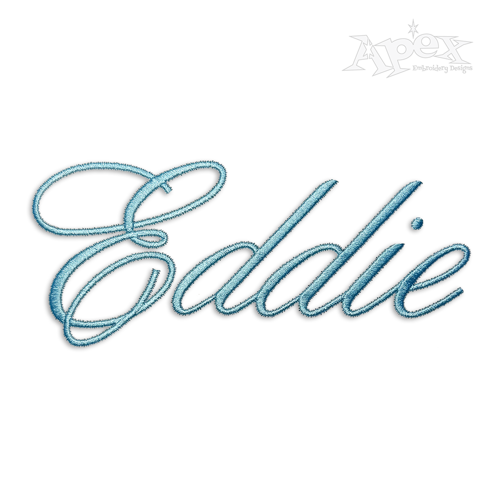 John Hancock Machine Embroidery Font by Apex Designs