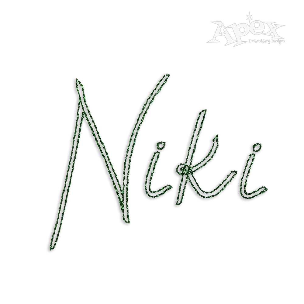 Emily Machine Embroidery Font Letter Alphabet by Apex Designs