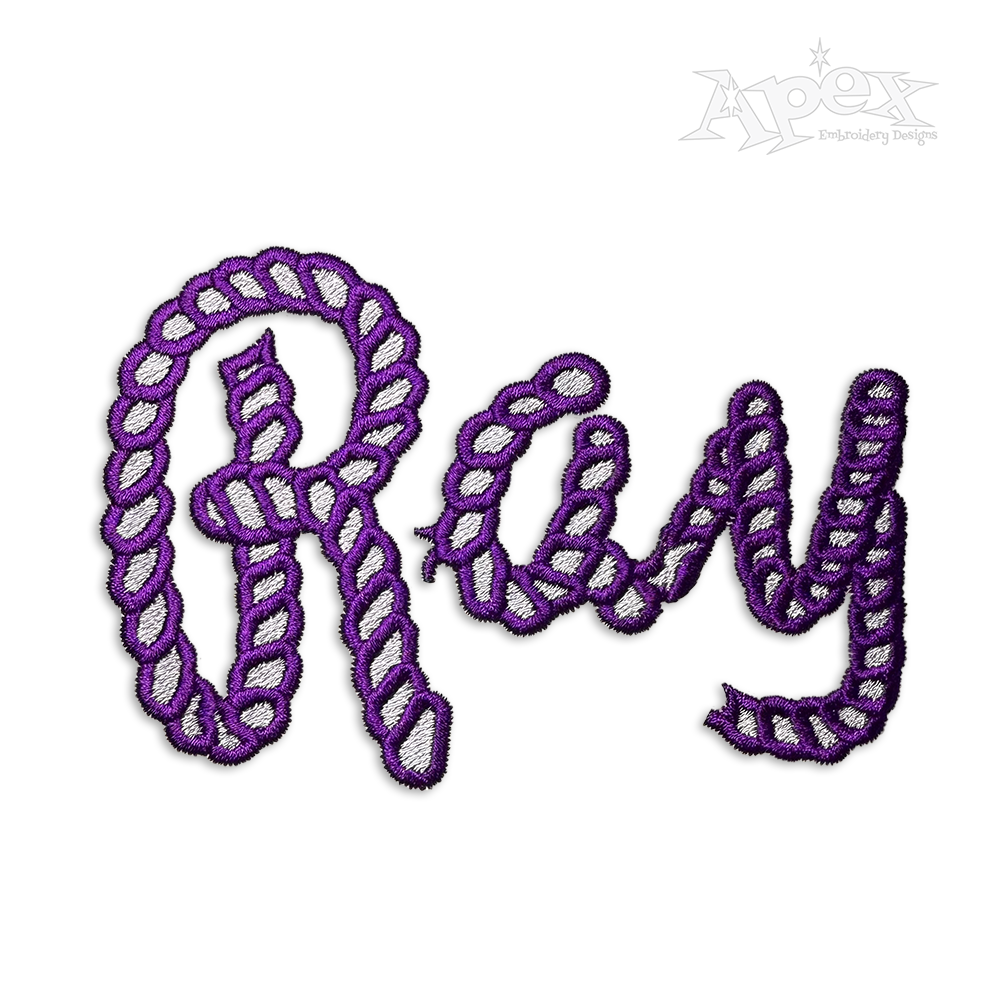 Rope Machine Machine Embroidery Font Apex Designs Art