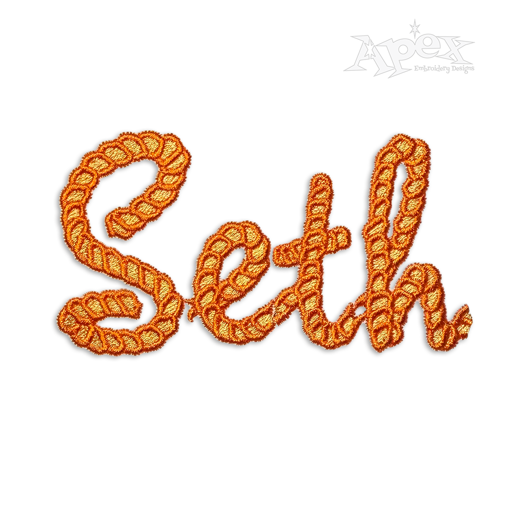 Rope Machine Machine Embroidery Font Apex Designs