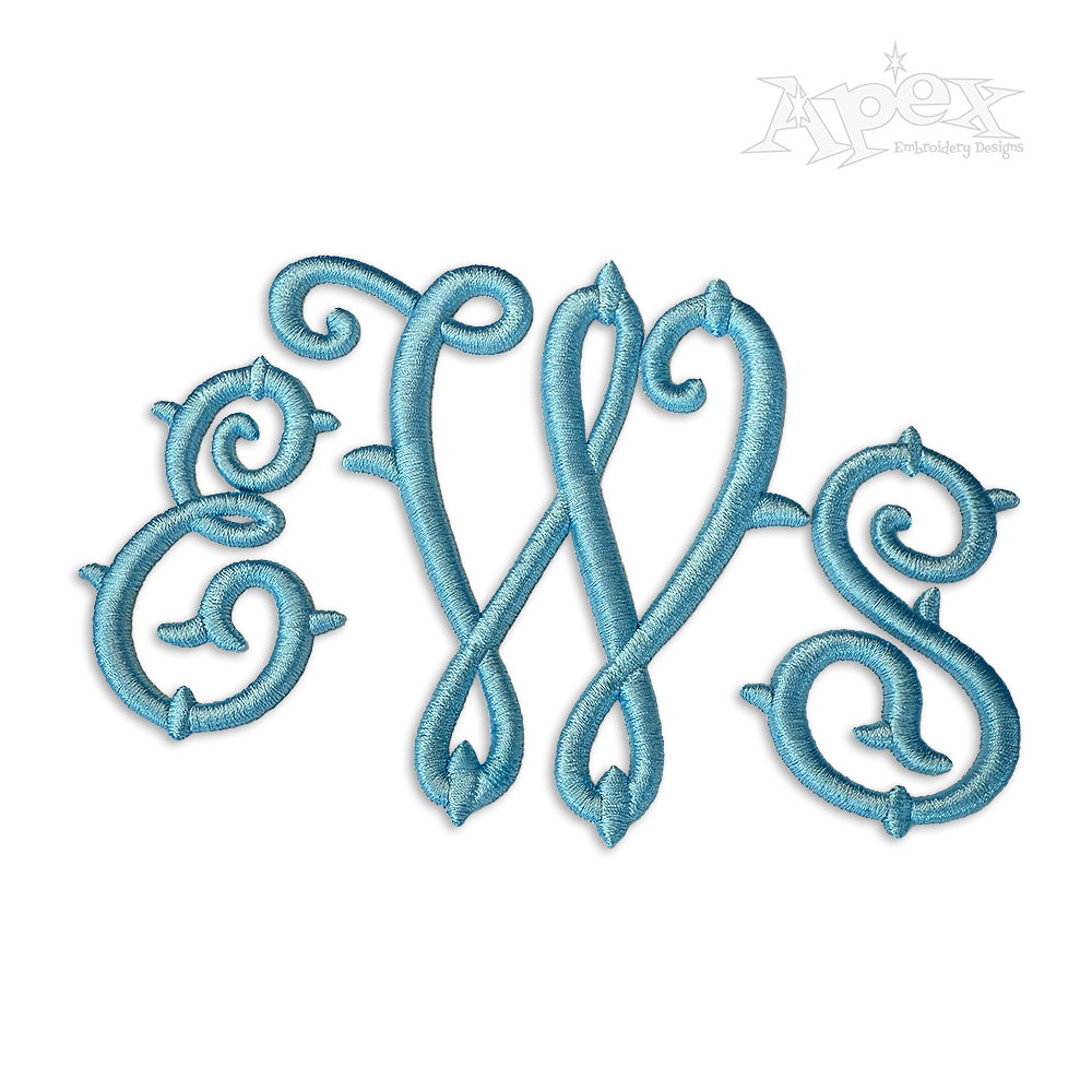 Arabesque 3D Puff Embroidery Font