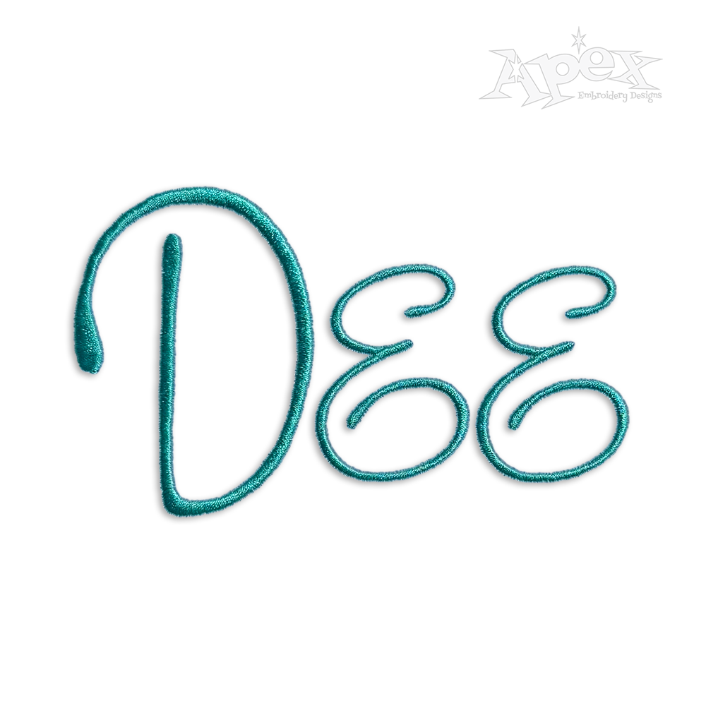 Blanche Script Monogram Machine Embroidery Font by Apex Designs