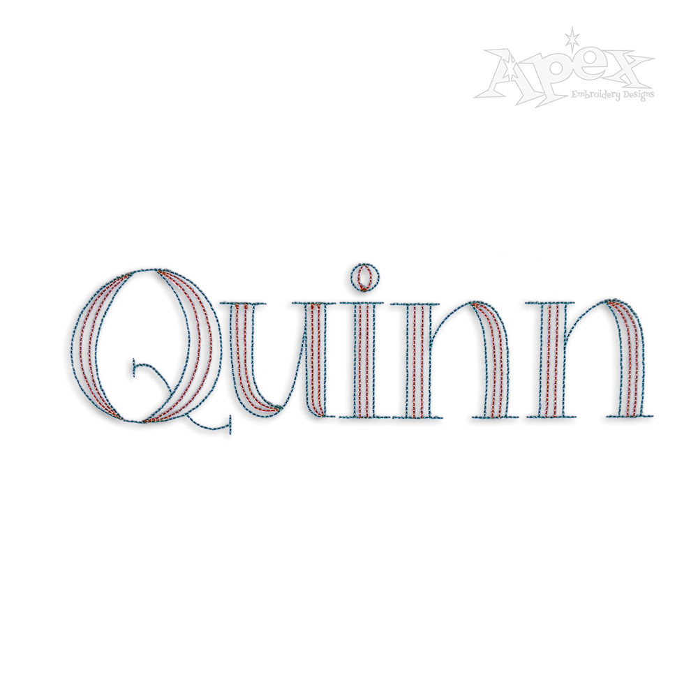 Baby 2-Color Sketch Machine Embroidery Font by Apex Designs