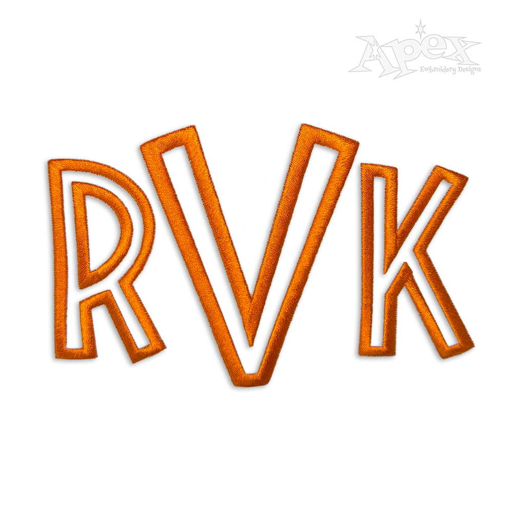 Jura Block Machine Embroidery Font Designs by Apex Designs