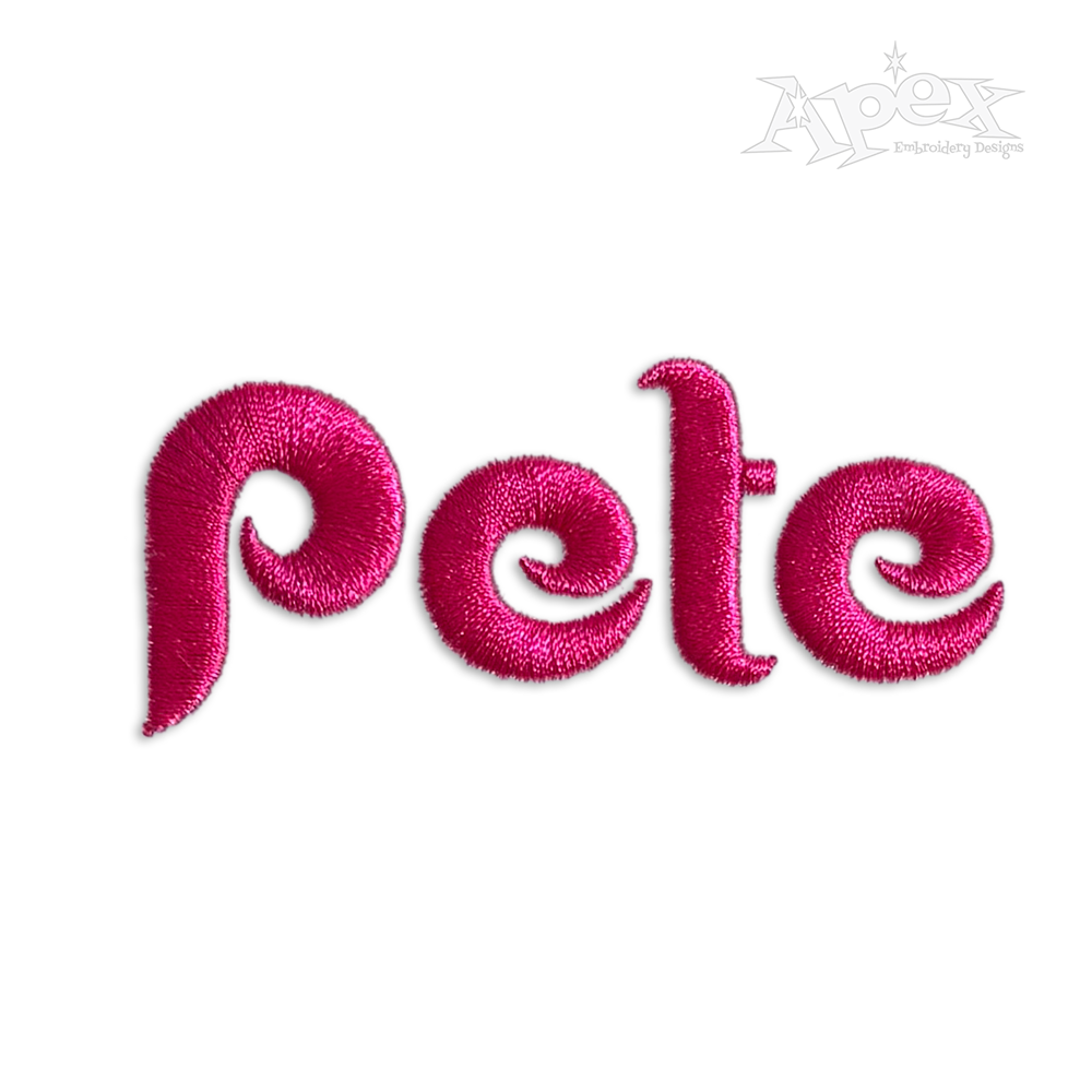 Philly Philadelphia Machine Embroidery Font - Apex Letters