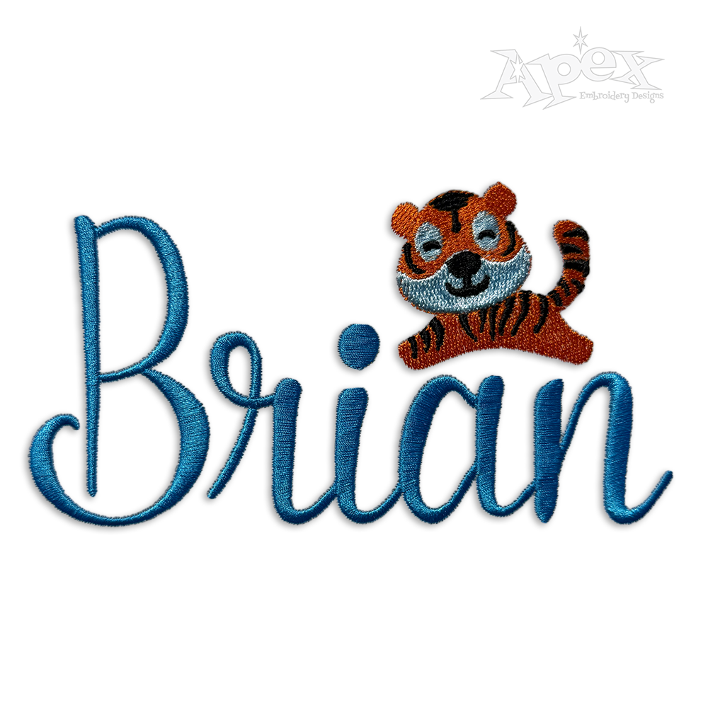 Cute Tiger Cub Machine Embroidery Design by Apex