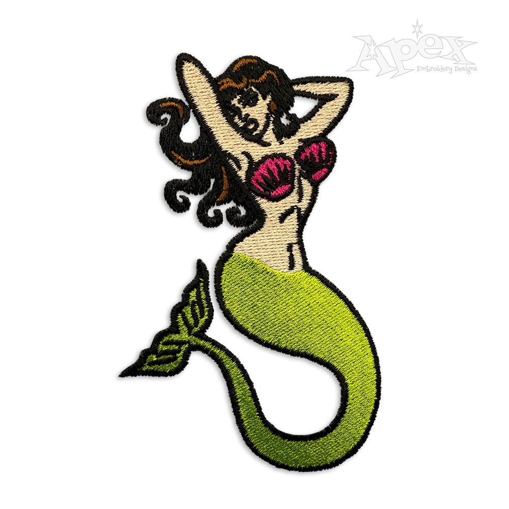 Fun Mermaid Machine Embroidery Design By Apex