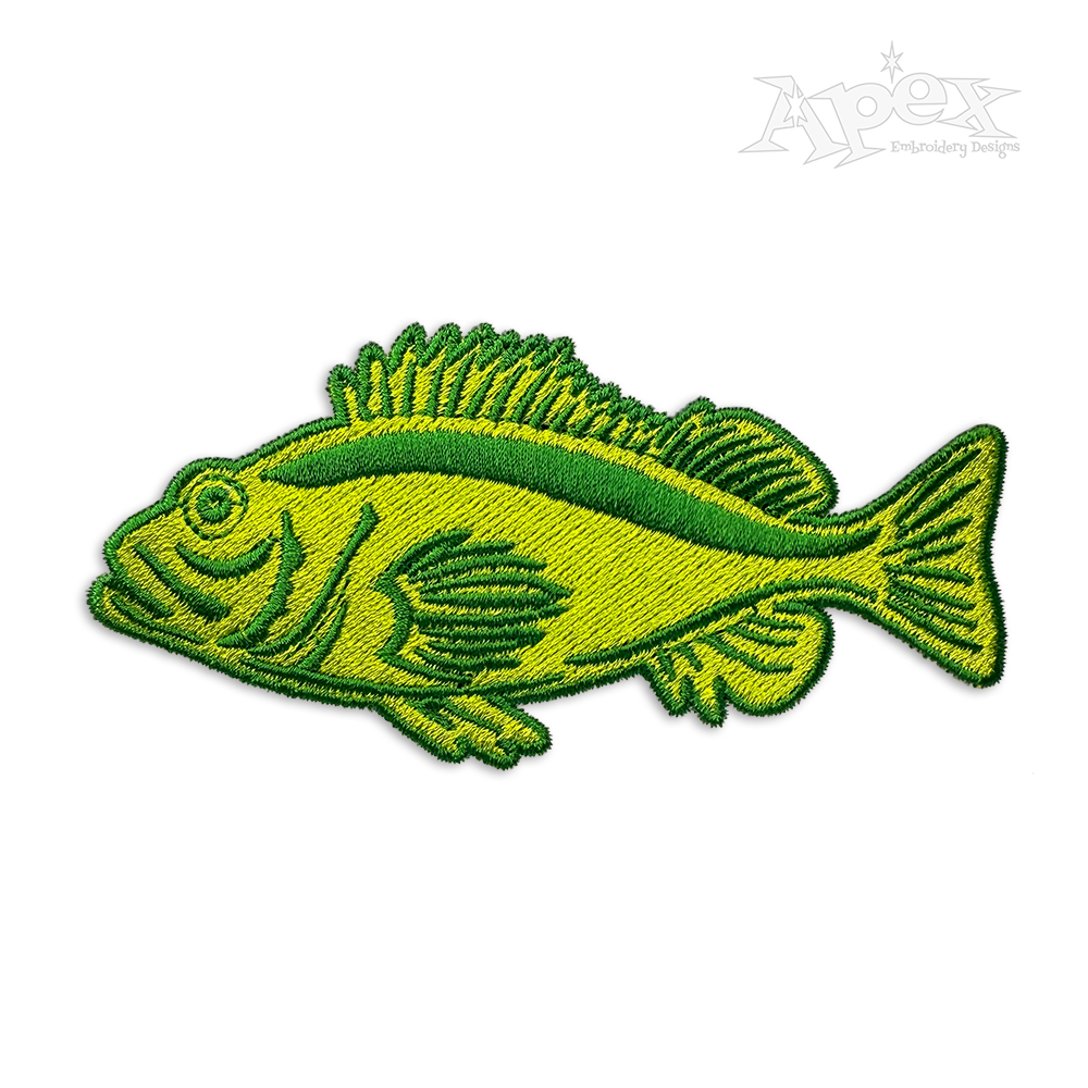 Rockfish Fish Machine Embroidery Design by Apex