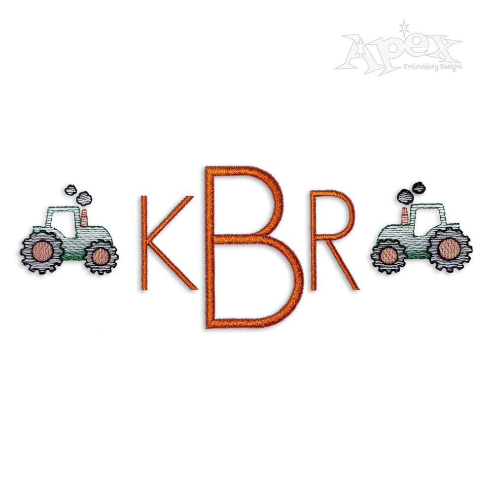 Tractor Sketch Machine Embroidery Design By Apex