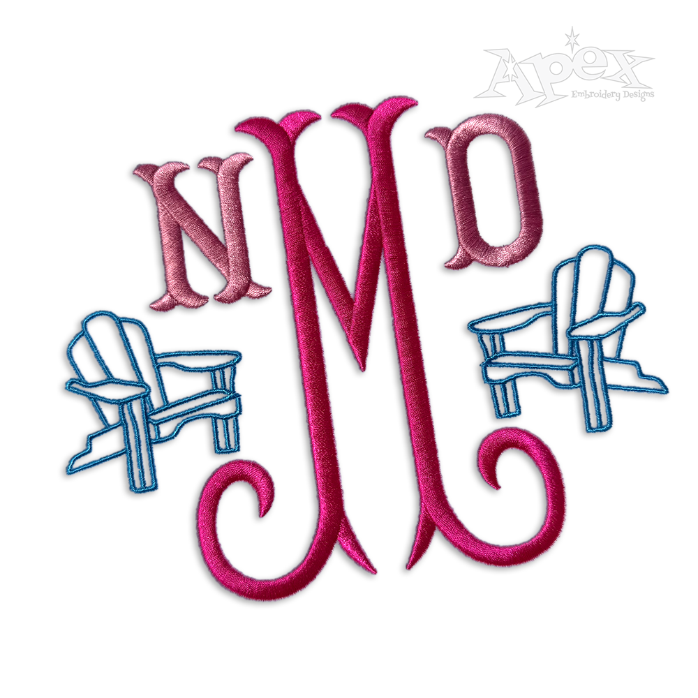 Adirondack Chair Machine Embroidery Design by Apex