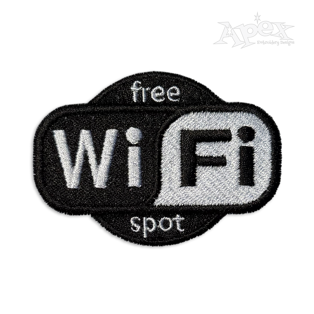 Free Wifi Spot Machine Embroidery Design by Apex