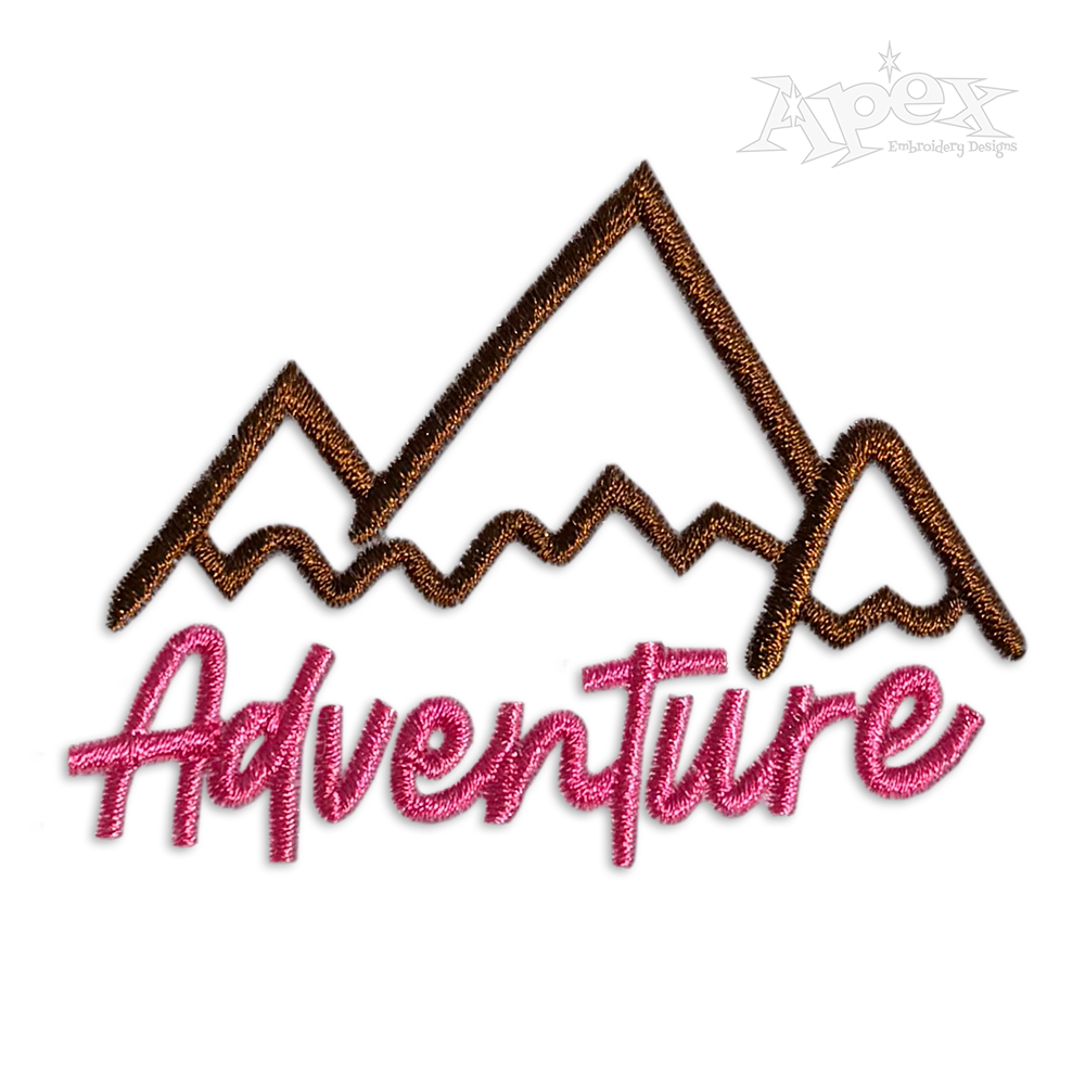 Adventure Mountain Machine Embroidery Design by Apex