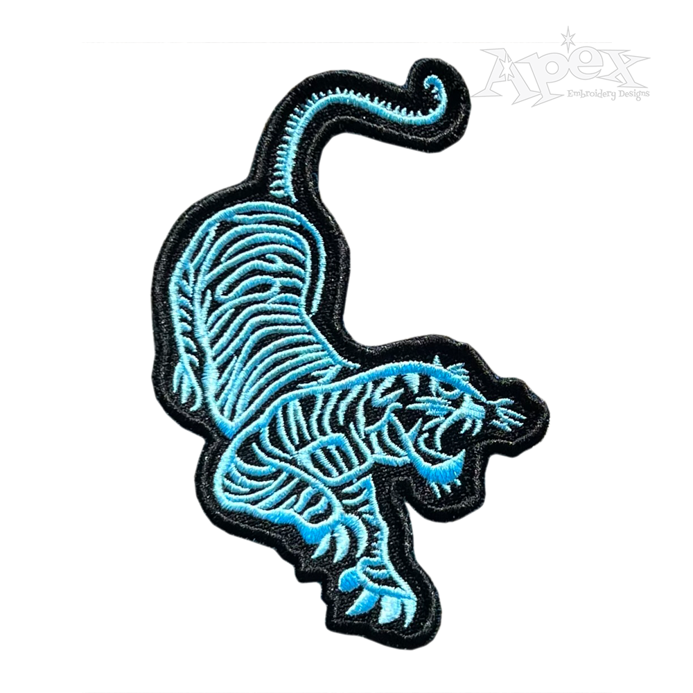 Crouching Tiger Machine Embroidery Design by Apex
