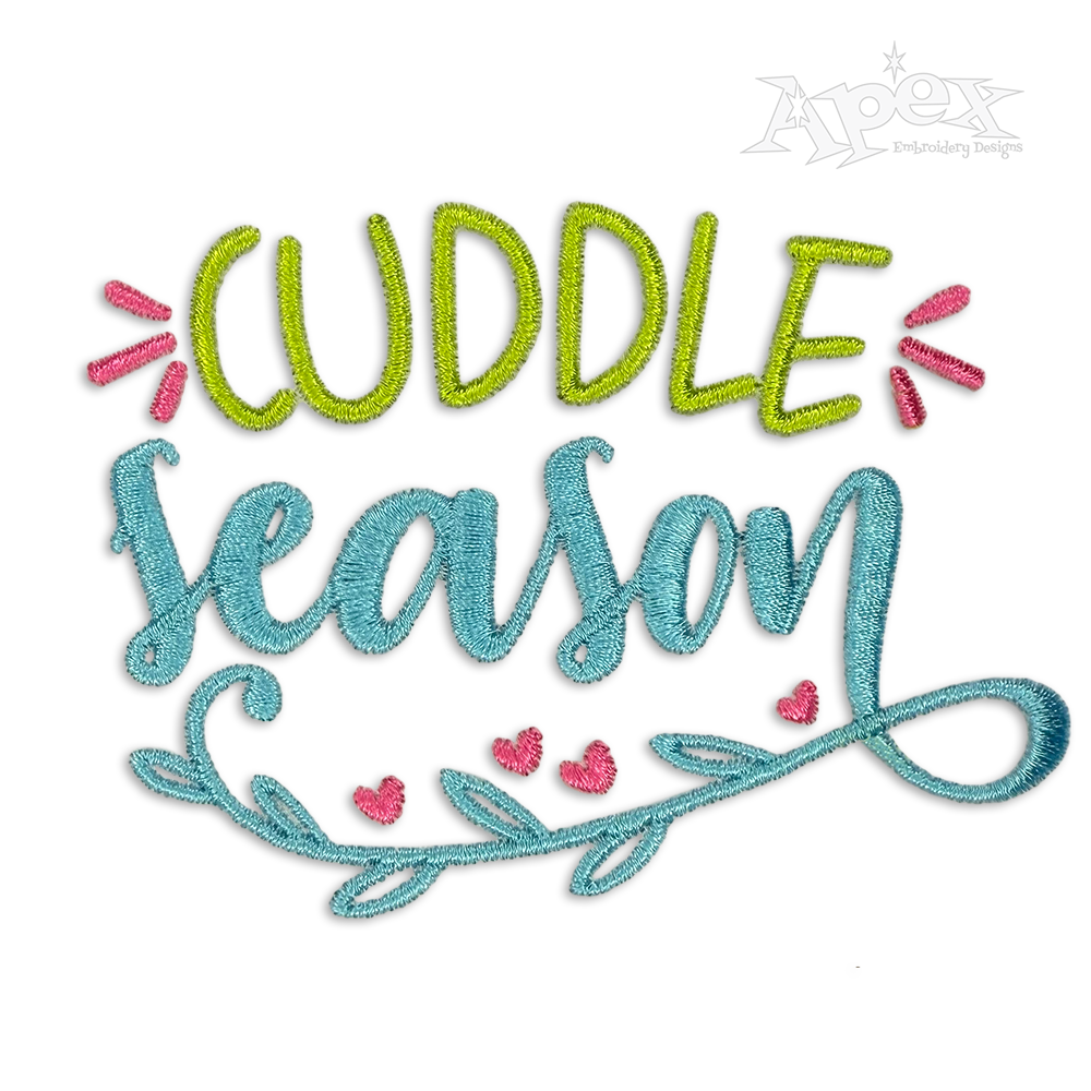 Cuddle Season Machine Embroidery Design