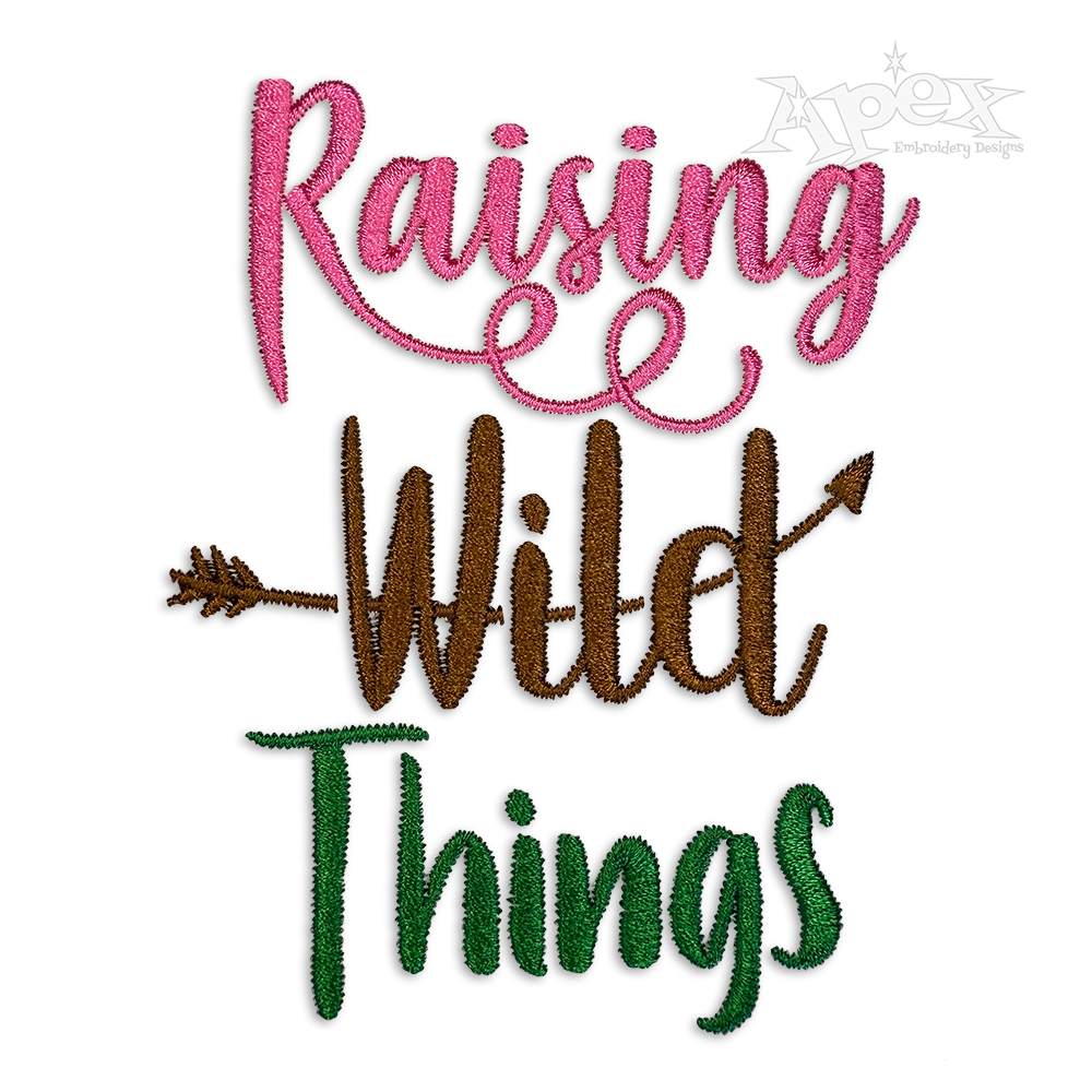 Raising Wild Things Machine Embroidery Design