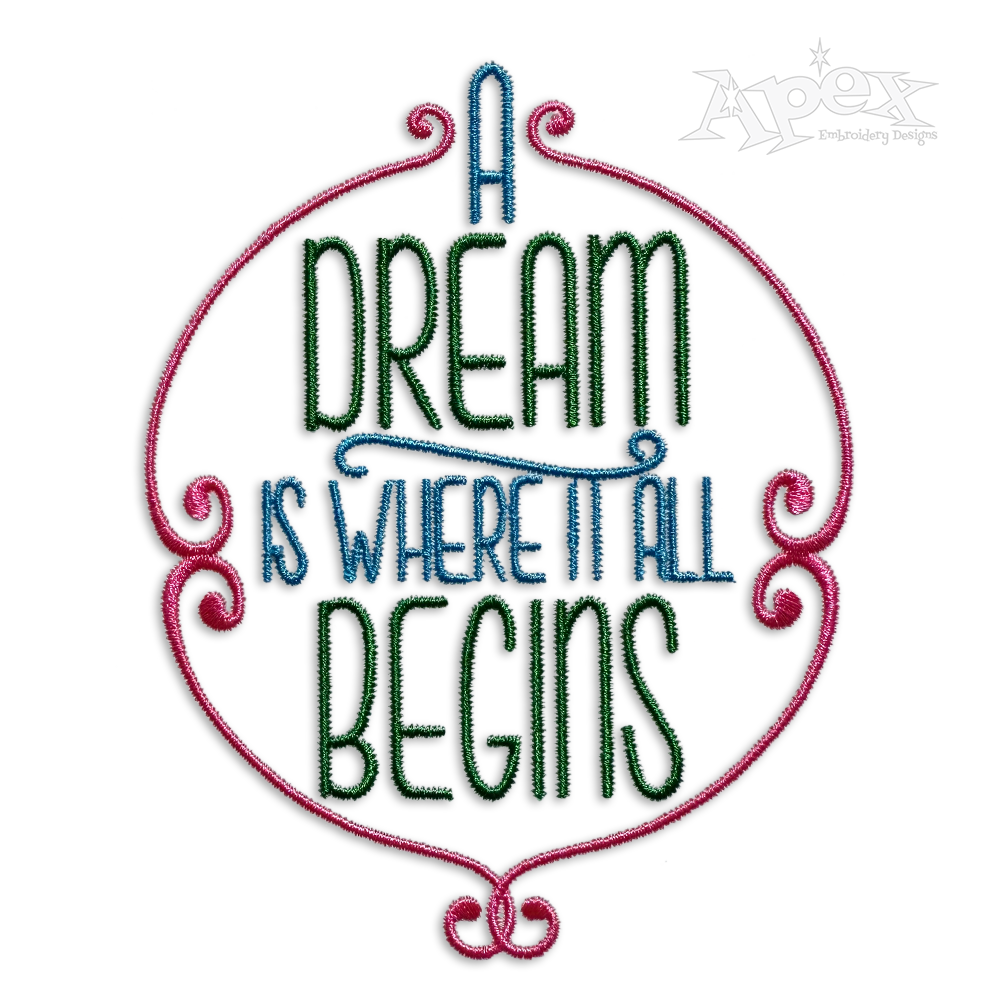 A Dream Machine Embroidery Design - Apex