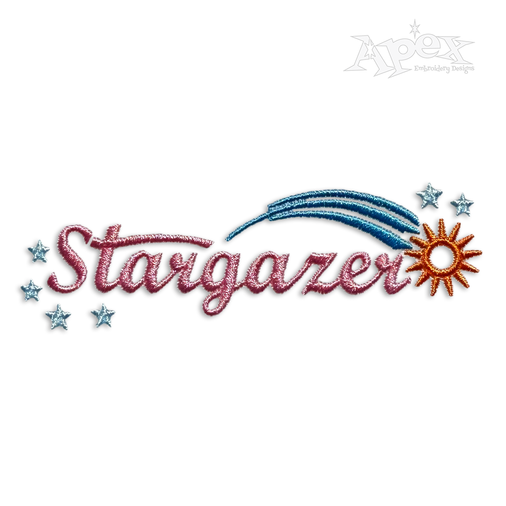 Astronomy Stars Machine Embroidery Design by Apex