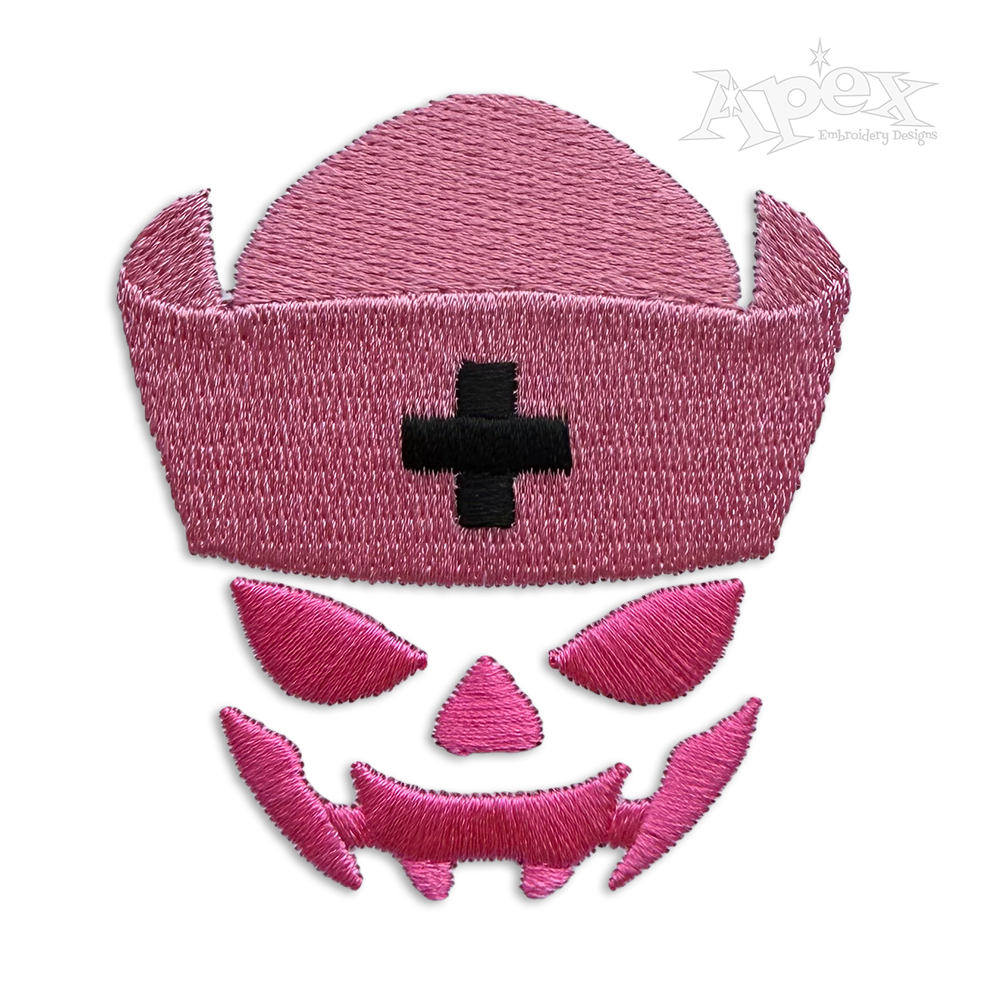 Jack-O-Lantern Nurse Halloween Machine Embroidery Design