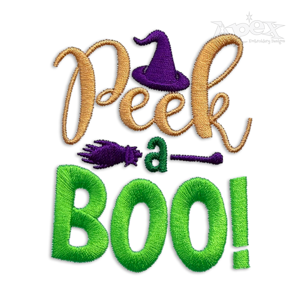 Peek a Boo Halloween Machine Embroidery Design by Apex