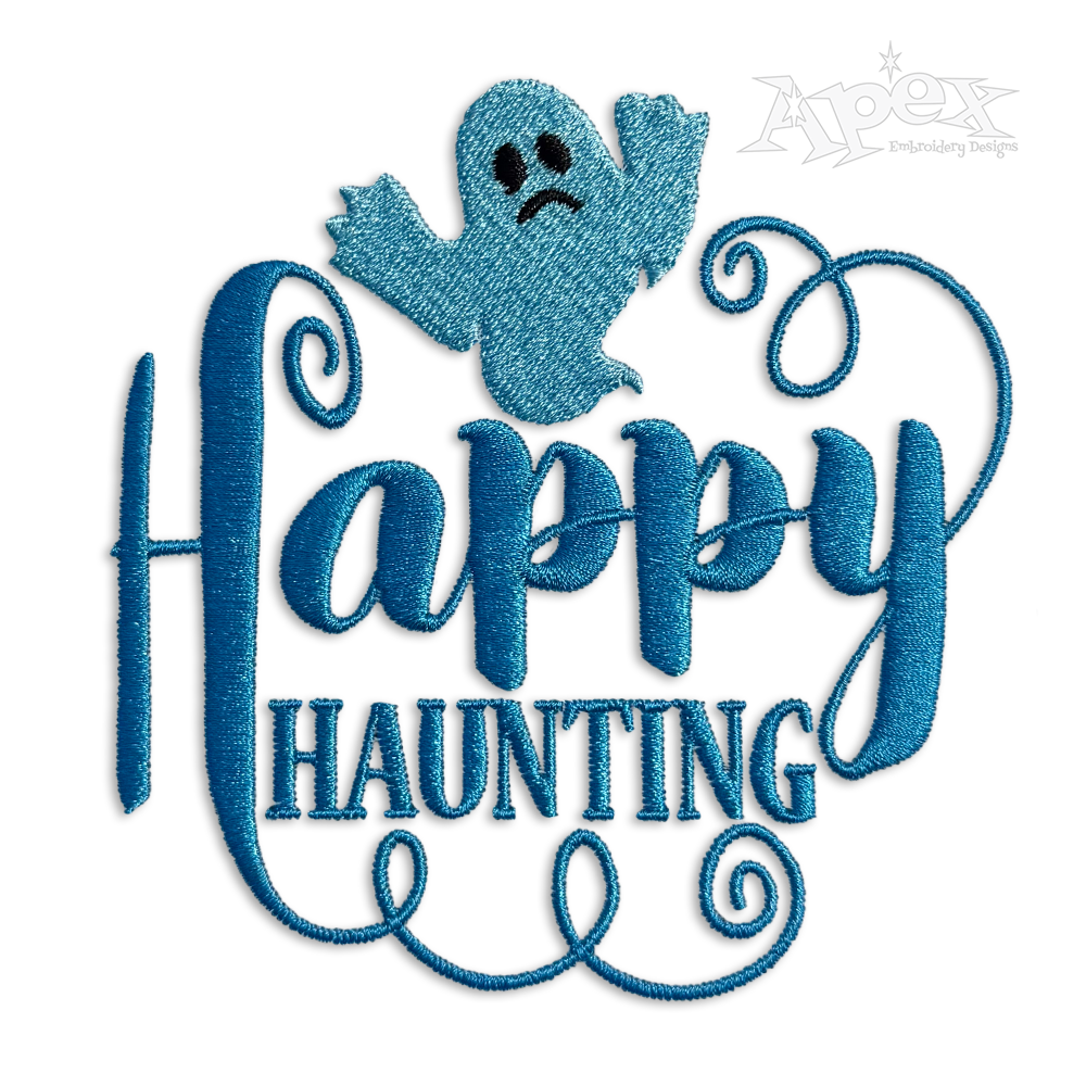 Happy Haunting - Ghost Machine Embroidery Design by Apex