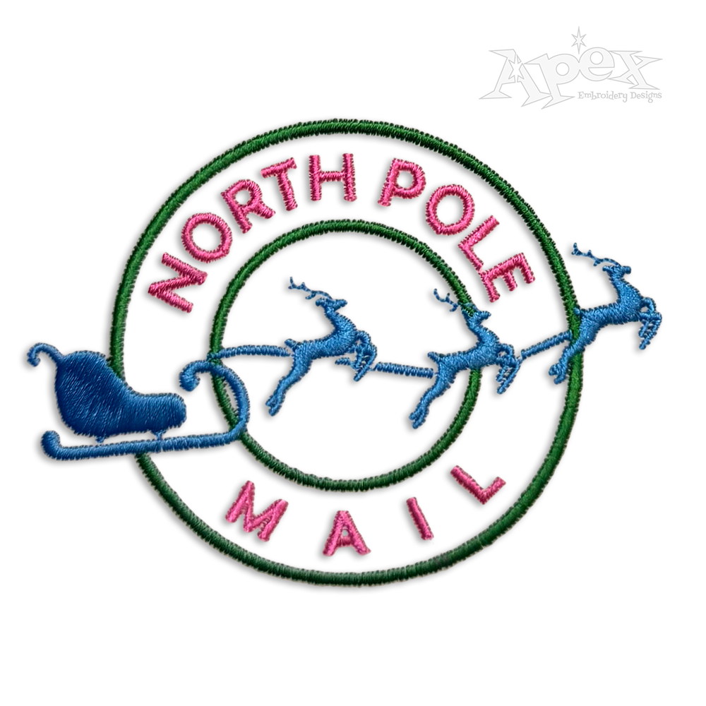 Santa Express Mail Sack Pack Machine Embroidery Design by Apex Fonts