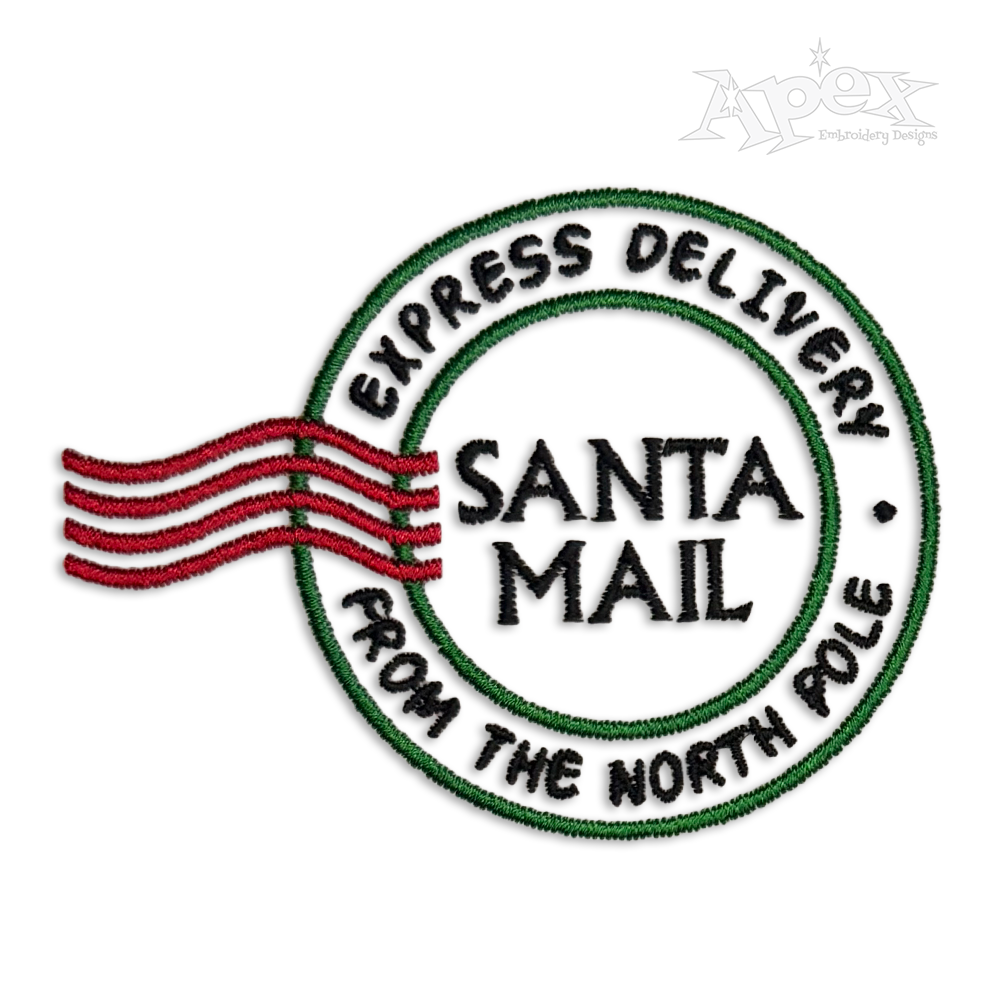 Santa Express Mail Sack Pack Machine Embroidery Design 2