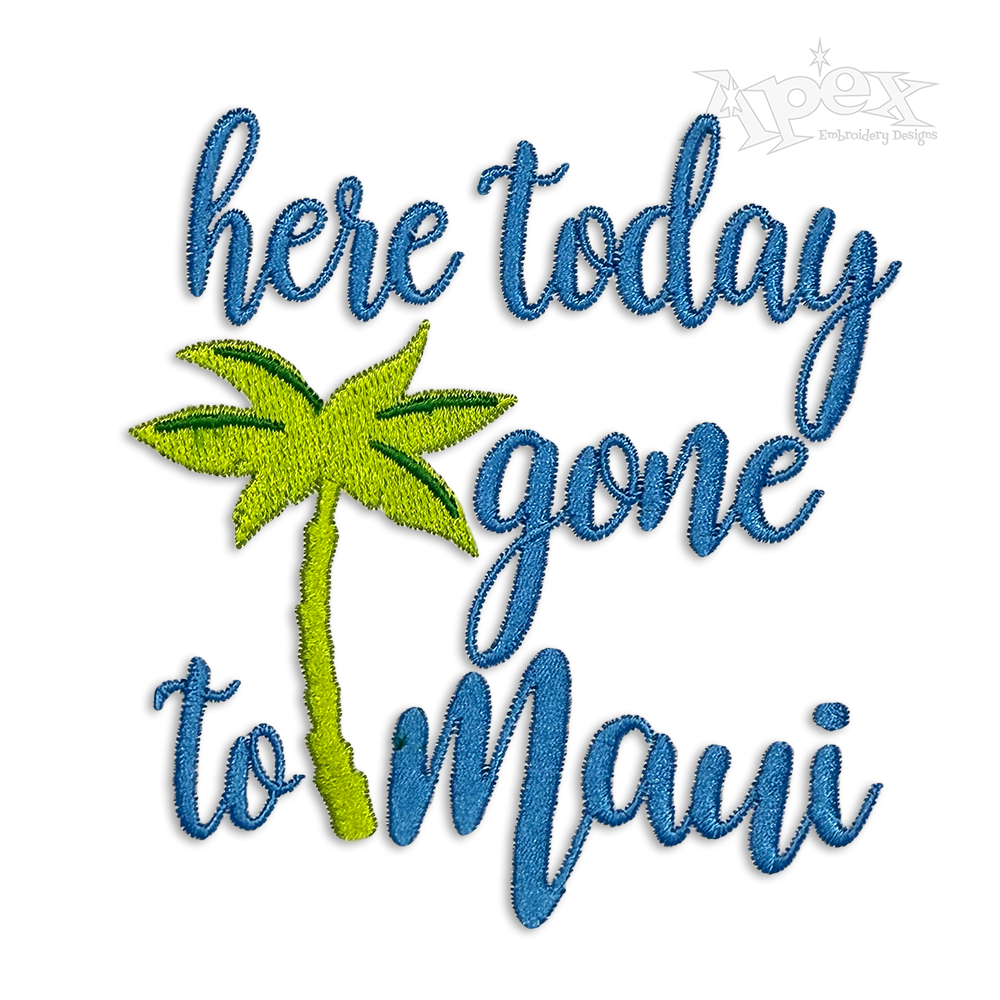 Hawaii Aloha Mahalo Beach Embroidery Designs by Apex