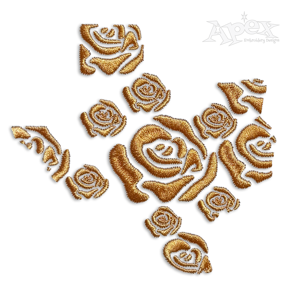 Rose of Texas Machine Embroidery Design by Apex