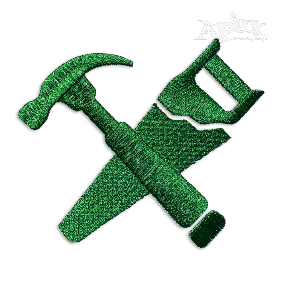 DYI Tools Saw Hammer Embroidery Design