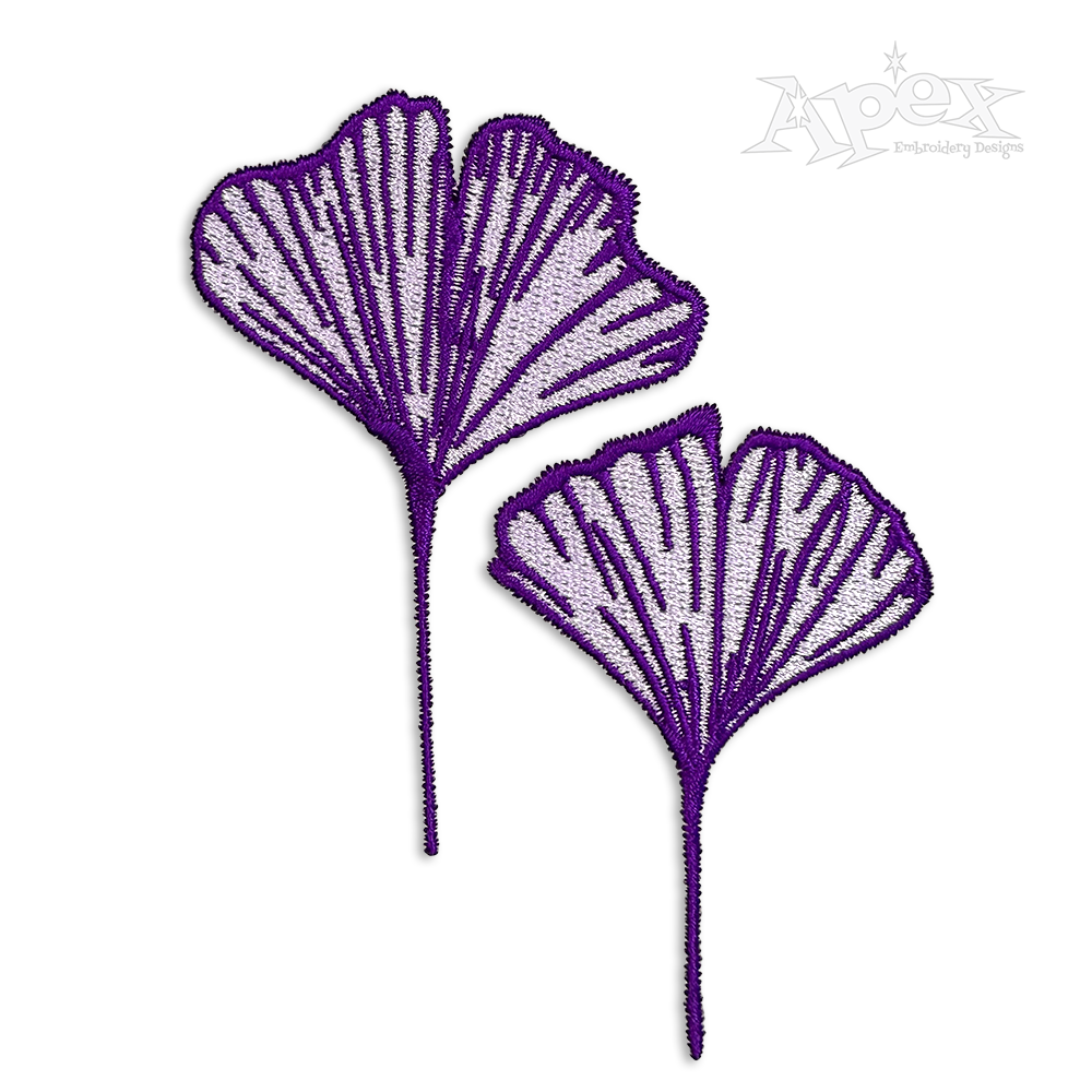 Gingko Leaf Machine Embroidery Design by Apex