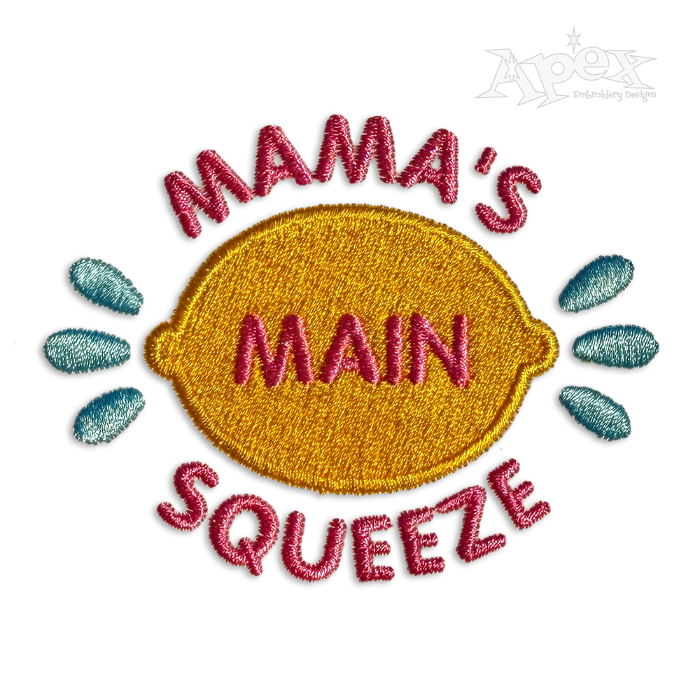Mama's Main Squeeze Lemon Machine Embroidery Design by Apex