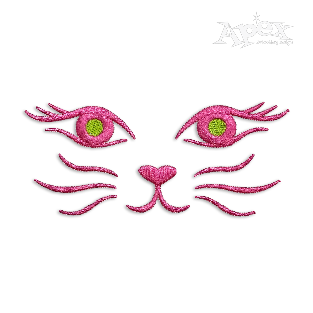 Cat Face Outline Machine Embroidery Designs by Apex