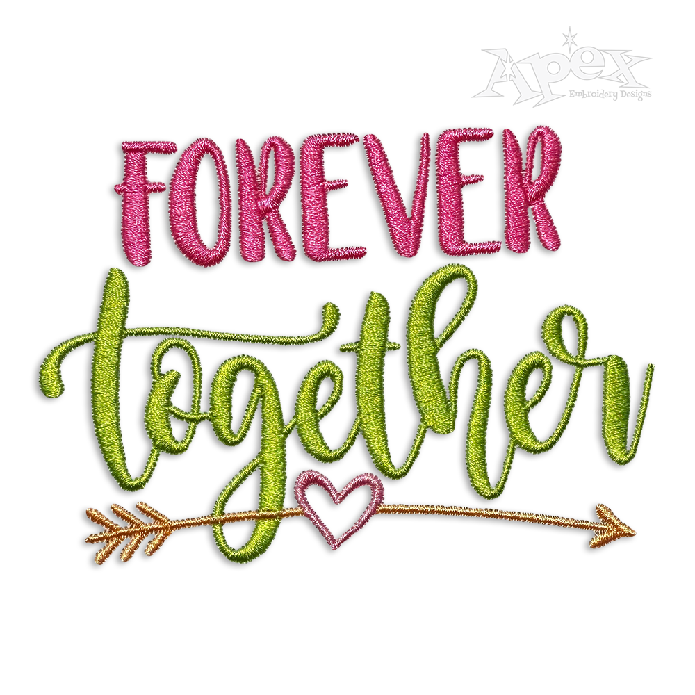 Forever Together Wedding Machine Embroidery Design | Wedding