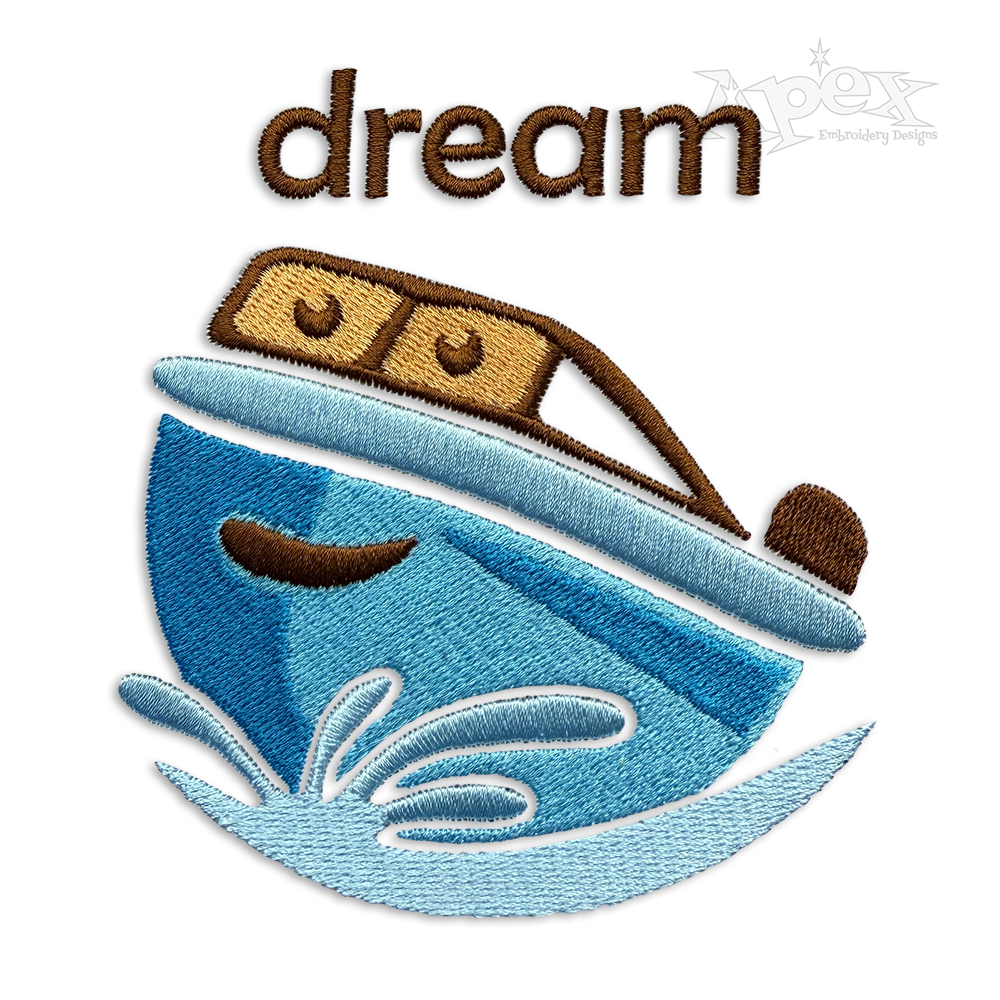 Dream Boat Machine Embroidery Design by Apex