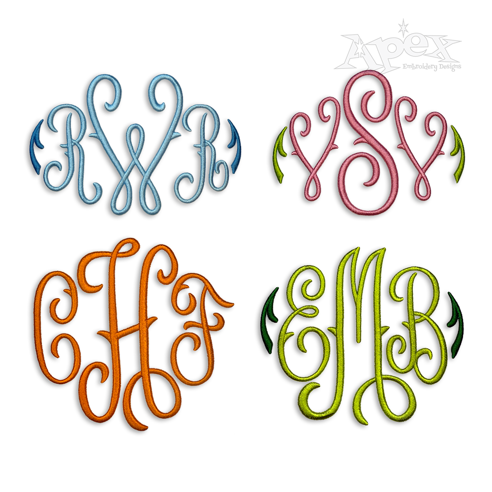 Mia Wicks Candle Monogram Machine Embroidery Design - Apex