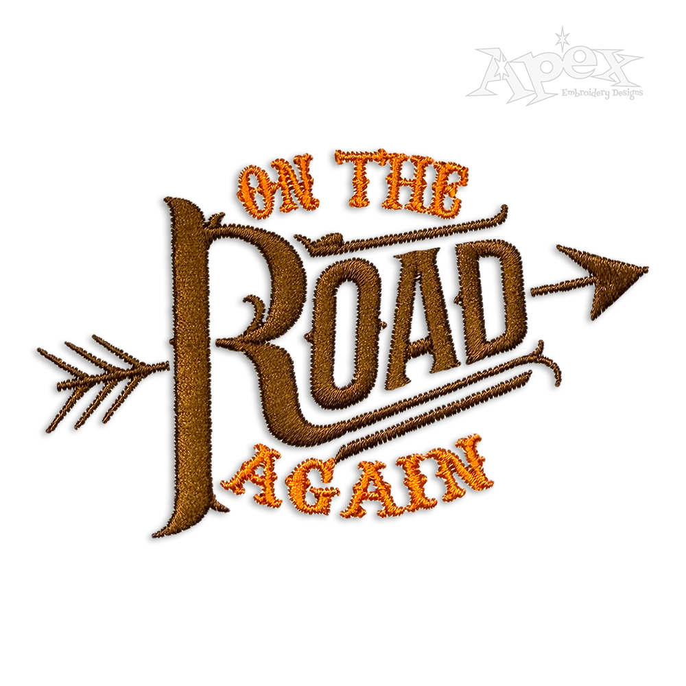 On The Road Again Machine Embroidery Design by Apex