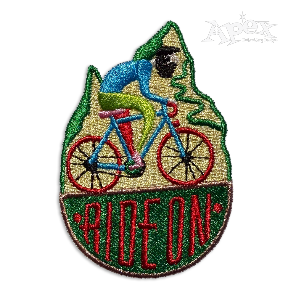 Ride On Cycling Bike Bicycling Machine Embroidery Designs