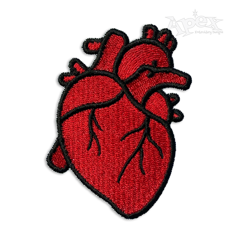 Human Heart Machine Embroidery Design - Apex